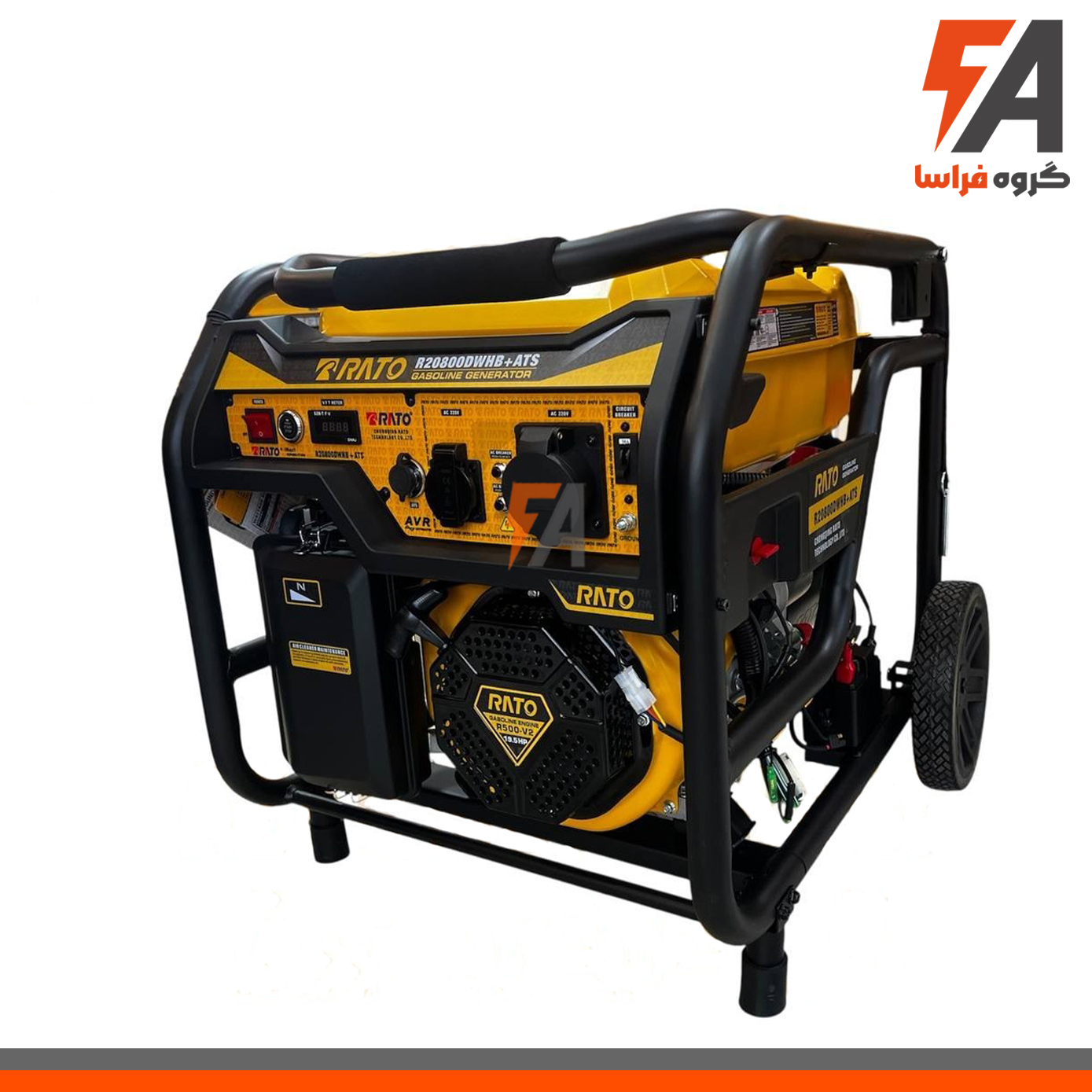 موتور برق بنزینی راتو ۹.۵ کیلووات مدل R20800DWHB+ATS