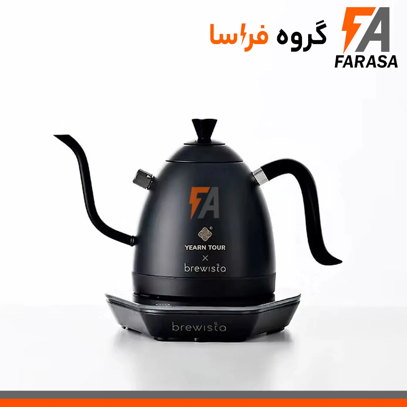 کتل برقی برویستا 600 میلی لیتر مدل Yearn Tour x Flow Controller Pure Black